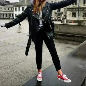 Converse red sneakers